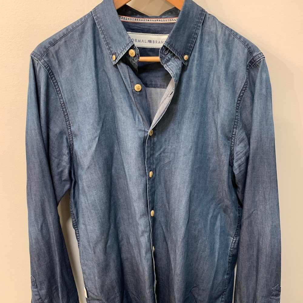 Normal Brand denim long sleeve button down. M